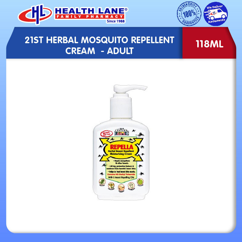 21ST HERBA MOSQUITO REPELLENT KRIM- ADULT (118ML)